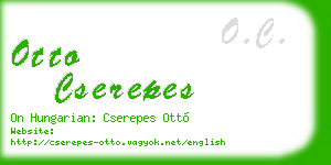otto cserepes business card